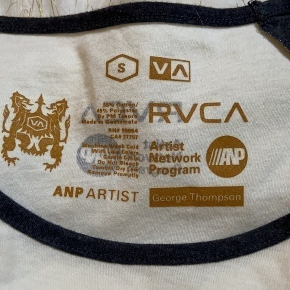 RVCA || NWT Rocker Baseball L/S Tee - Picture 3 of 6